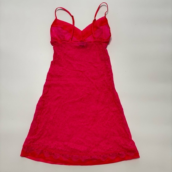 Victoria’s Secret Lace Slip Dress Hot Pink Lacie size Sheer Slip Dress size S - Picture 5 of 9